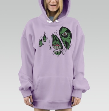 Вырывающийся Зомби, Hoodie Mjhigh Dig Mel, Fiolet, утепленная