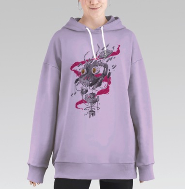 Взрыв в мясной лавке, Hoodie Long Oversize Fiolet
