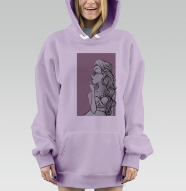 Woman / Женщина, Hoodie Mjhigh Dig Mel, Fiolet, утепленная