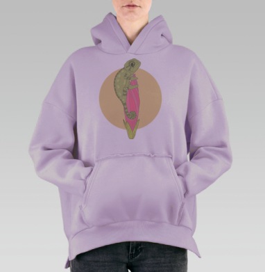 Хамелеон, Hoodie Oversize Fiolet, утепленная