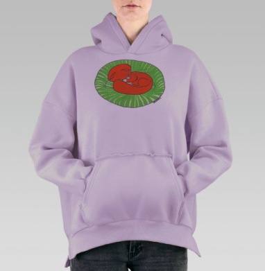 Хитрый соня, Hoodie Oversize Fiolet, утепленная
