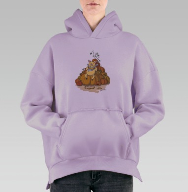 Хрюня, Hoodie Oversize Fiolet, утепленная