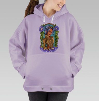 Художник Стимпанк, Hoodie Oversize Fiolet