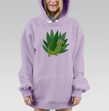 Ящерка, Hoodie Mjhigh Dig Mel, Fiolet, утепленная