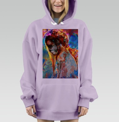 Загадочный череп в мексиканском стиле, Hoodie Mjhigh Dig Mel, Fiolet, утепленная