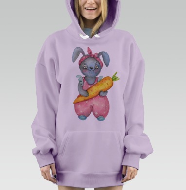 Зайка Эви, Hoodie Mjhigh Dig Mel, Fiolet, утепленная