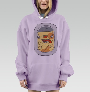 Земля в иллюминаторе, Hoodie Mjhigh Dig Mel, Fiolet, утепленная