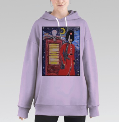 Зимний Лондон 1986, Hoodie Long Oversize Fiolet