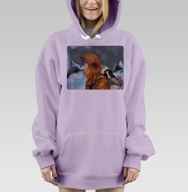 Зимняя прогулка, Hoodie Mjhigh Dig Mel, Fiolet, утепленная