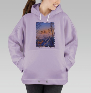 Зимняя тайна, Hoodie Oversize Fiolet