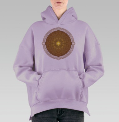 Золотое сияние, Hoodie Oversize Fiolet, утепленная