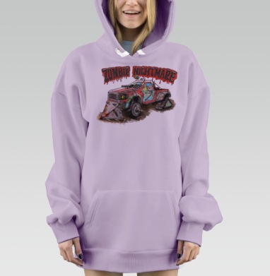 Зомби Кар, Hoodie Mjhigh Dig Mel, Fiolet, утепленная
