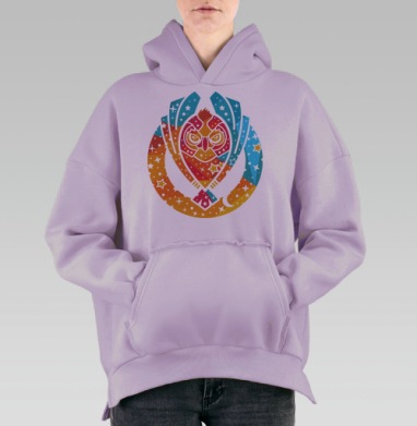 Звездная сова, Hoodie Oversize Fiolet, утепленная