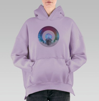 Звёздные врата, Hoodie Oversize Fiolet, утепленная