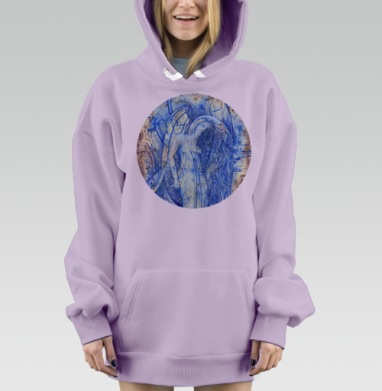 Ангел Сновидений, Hoodie Mjhigh Dig Mel, Fiolet, утепленная