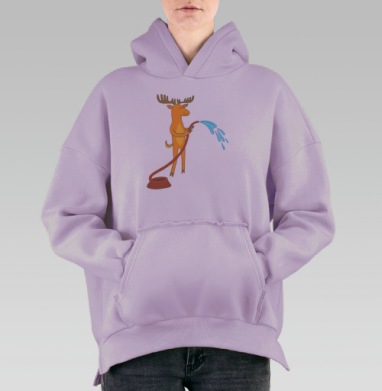 Aquarius / Водолей, Hoodie Oversize Fiolet, утепленная