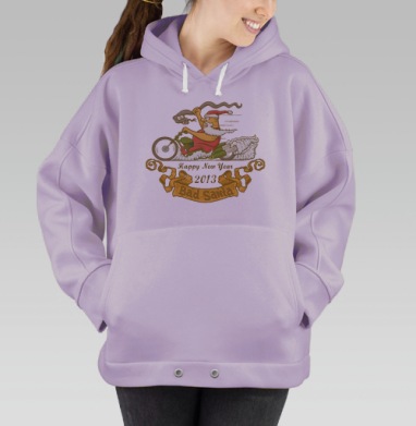 BAD SANTA / Плохой Санта, Hoodie Oversize Fiolet