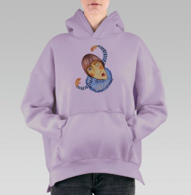 Балеринка, Hoodie Oversize Fiolet, утепленная