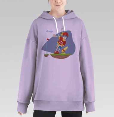 бейсбол, Hoodie Long Oversize Fiolet