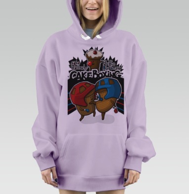 Боксерский поединок кексов: Cake Walnut vs Muffin Blueberry, Hoodie Mjhigh Dig Mel, Fiolet, утепленная