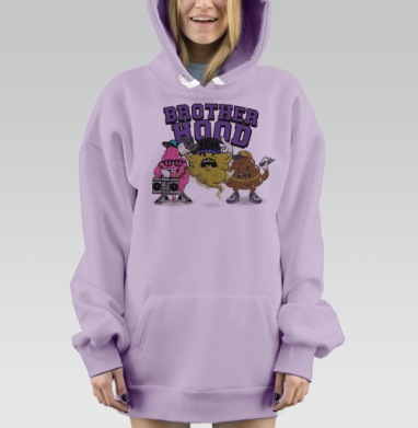 BROTHERHOOD / Братство, Hoodie Mjhigh Dig Mel, Fiolet, утепленная