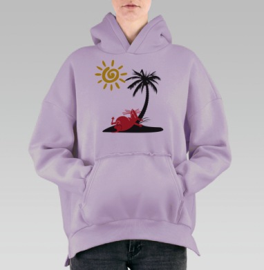c5_transparent, Hoodie Oversize Fiolet, утепленная