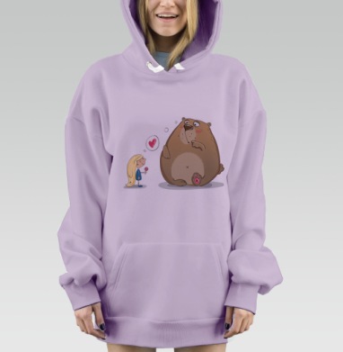 Candy for my sweety / Конфетка для моей сладости, Hoodie Mjhigh Dig Mel, Fiolet, утепленная
