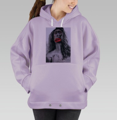 Целуй меня нежно, Hoodie Oversize Fiolet