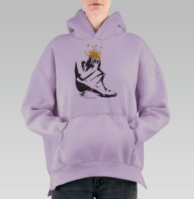 Человек в ментальном кризисе интеллектуального выгорания, Hoodie Oversize Fiolet, утепленная