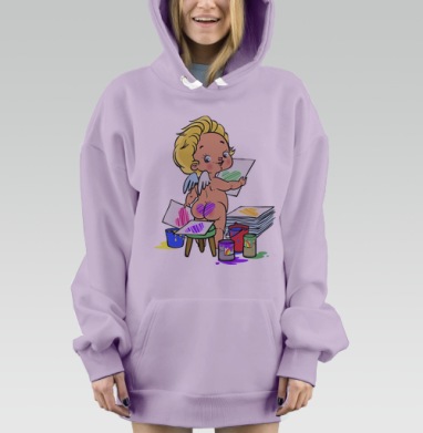 Через одно место, Hoodie Mjhigh Dig Mel, Fiolet, утепленная