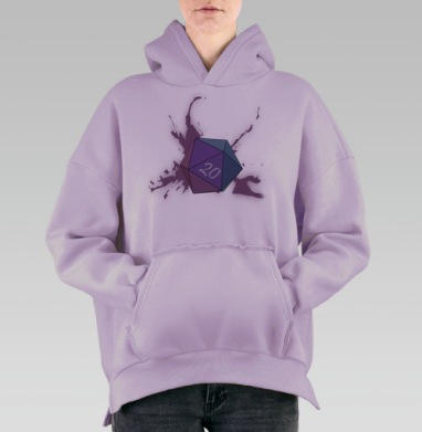 D20 / Двадцатигранник, Hoodie Oversize Fiolet, утепленная