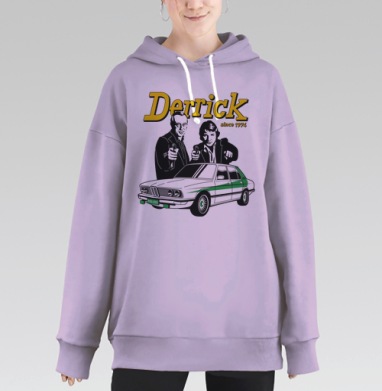 Деррик и полиция культовый ретро боевик с 1974 года, Hoodie Long Oversize Fiolet