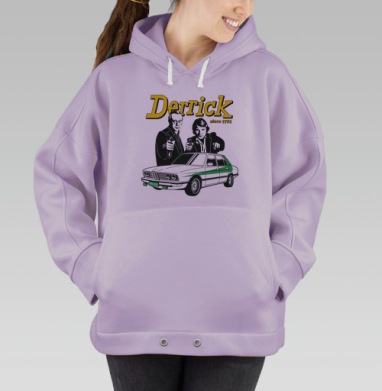 Деррик и полиция культовый ретро боевик с 1974 года, Hoodie Oversize Fiolet