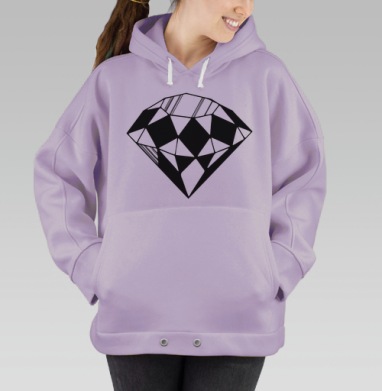 Dimond / Бриллиант, Hoodie Oversize Fiolet