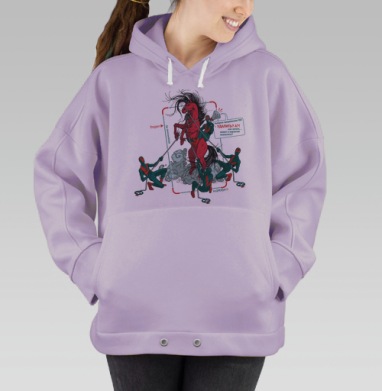 Динамичная иллюстрация Кибербезопасности с Трояном, Hoodie Oversize Fiolet