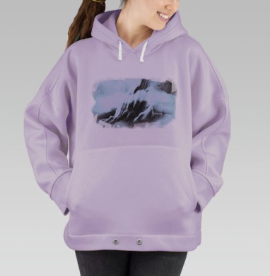 Динамичный абстрактный экспрессионизм: вихрь трансформации, Hoodie Oversize Fiolet