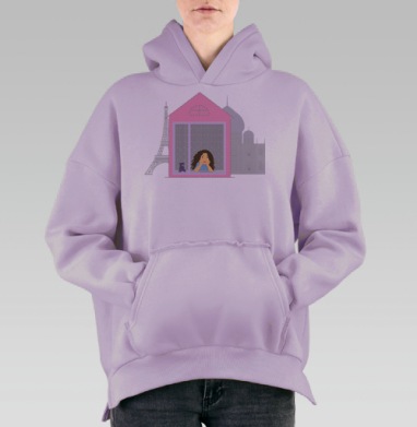 Дом твоего будущего, Hoodie Oversize Fiolet, утепленная