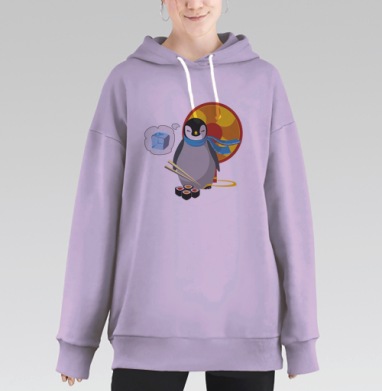 Домашний питомец, Hoodie Long Oversize Fiolet