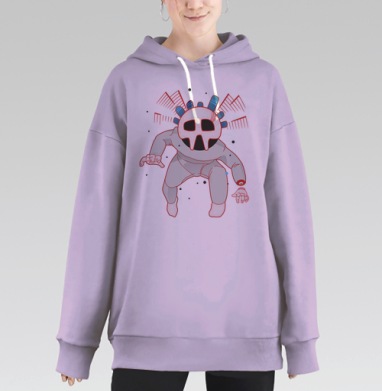 душа моя, Hoodie Long Oversize Fiolet