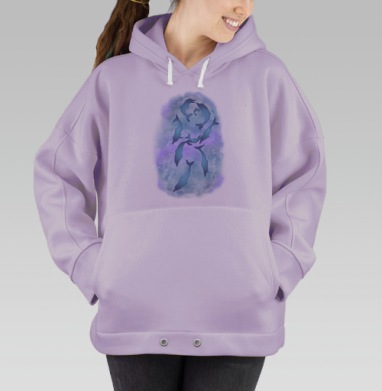 двусмысленные дельфины, Hoodie Oversize Fiolet