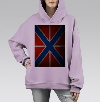 Флаг не Британия, Hoodie Mono Fiolet, оверсайз, утепленная