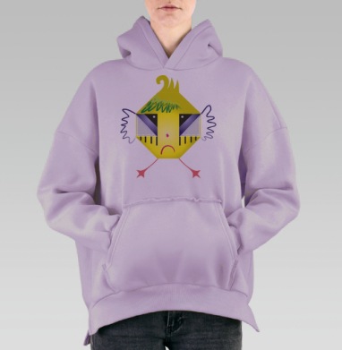 жёлтая печалька, Hoodie Oversize Fiolet, утепленная
