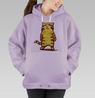 Жёлтый котик, Hoodie Oversize Fiolet