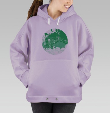 География присутствия с крупными городами России, Hoodie Oversize Fiolet