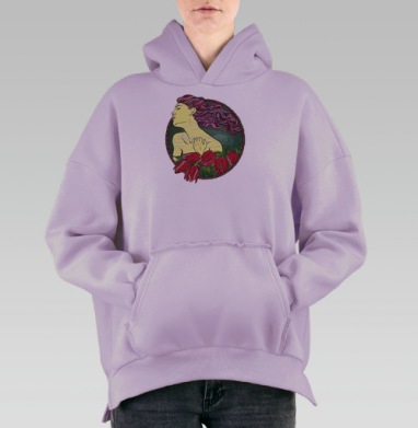 Ghosts of Utopia / Призраки утопии, Hoodie Oversize Fiolet, утепленная