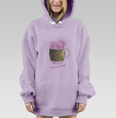 Горячий какао, Hoodie Mjhigh Dig Mel, Fiolet, утепленная