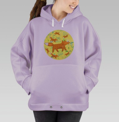 Гуляющая лиса, Hoodie Oversize Fiolet