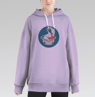 Гусь-купальщик, Hoodie Long Oversize Fiolet