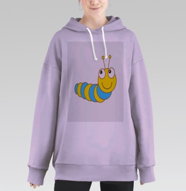 Гусеница, Hoodie Long Oversize Fiolet