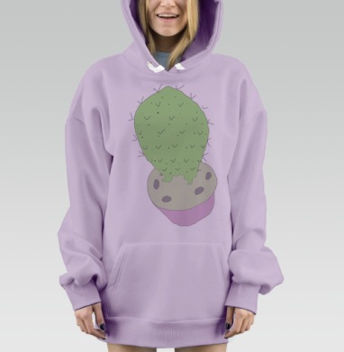 КАКТУС, Hoodie Mjhigh Dig Mel, Fiolet, утепленная